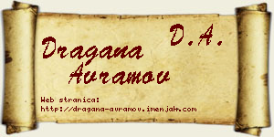 Dragana Avramov vizit kartica